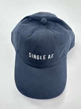 Trendy Apparel Shop Single AF Hat Navy Strapback